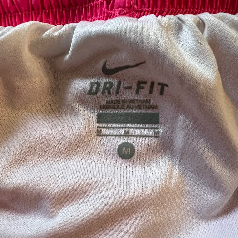 2 pair NIKE dryfit shorts. Bright Pink and purple. Like new condition - Picture 4 of 5